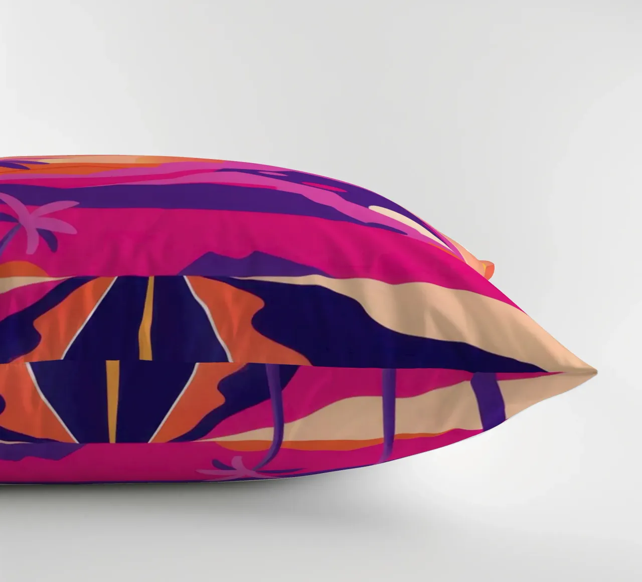 Sunset's Crimson Road decorative cushion by Rain Balance
