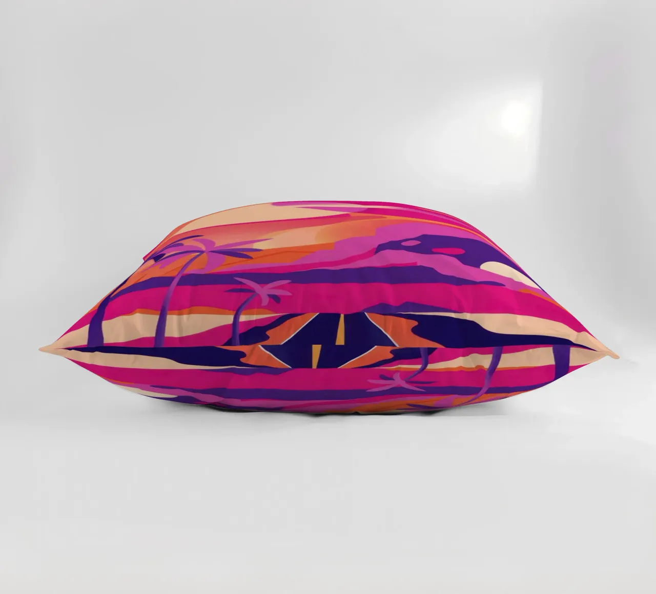 Sunset's Crimson Road decorative cushion by Rain Balance