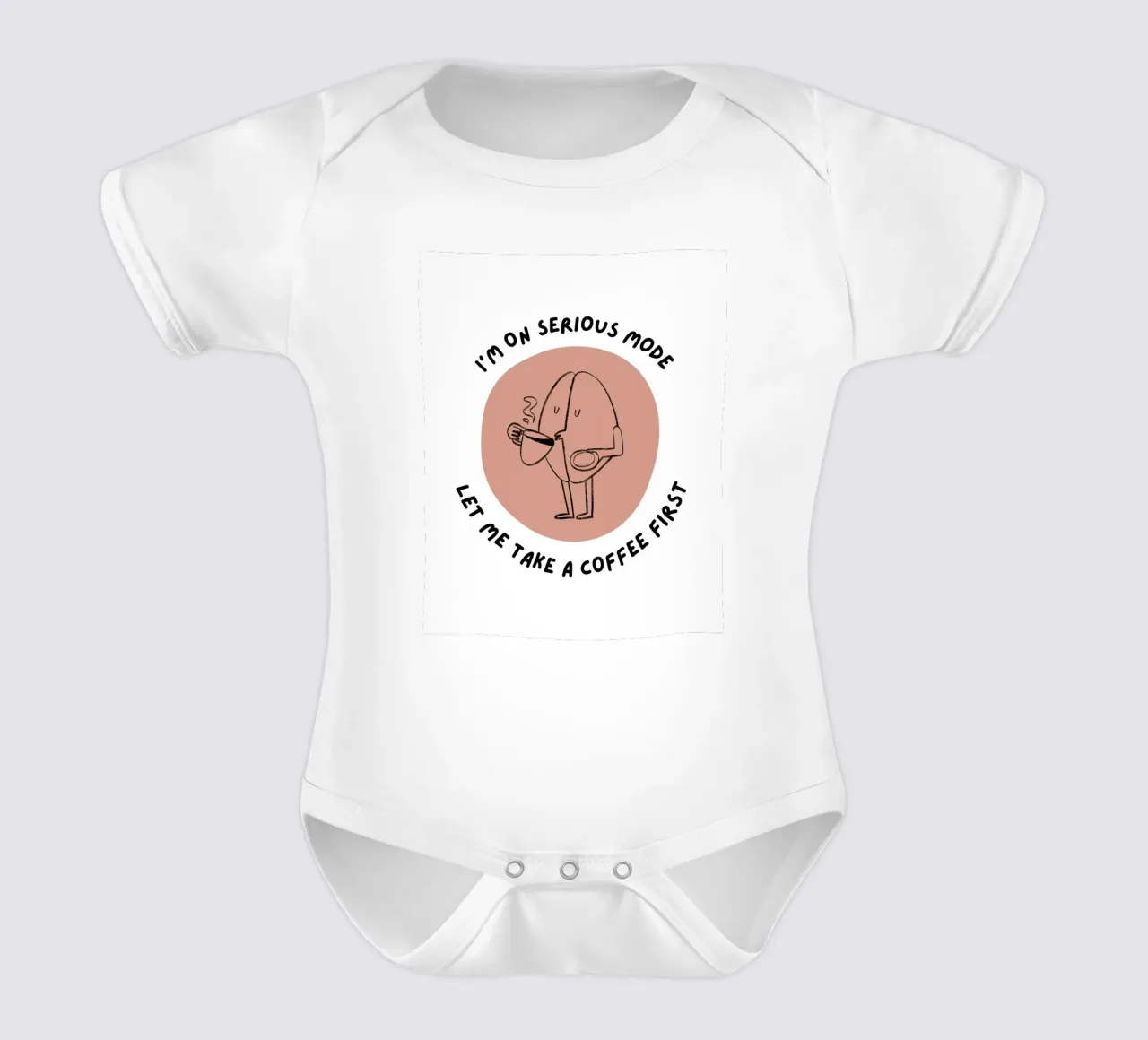 Prima fammi prendere un caffè body neonato maniche corte da Olivia Creator