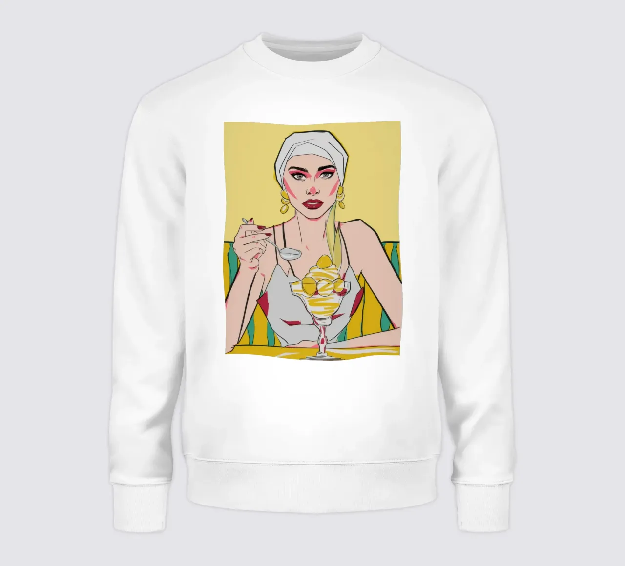 Lemon Sorbet Indulgence sweatshirt by Flock Reverie