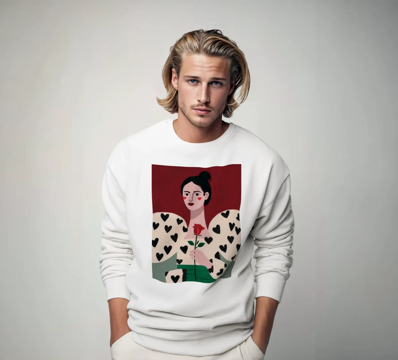 Amore a forma di cuore felpa da Reds Jays