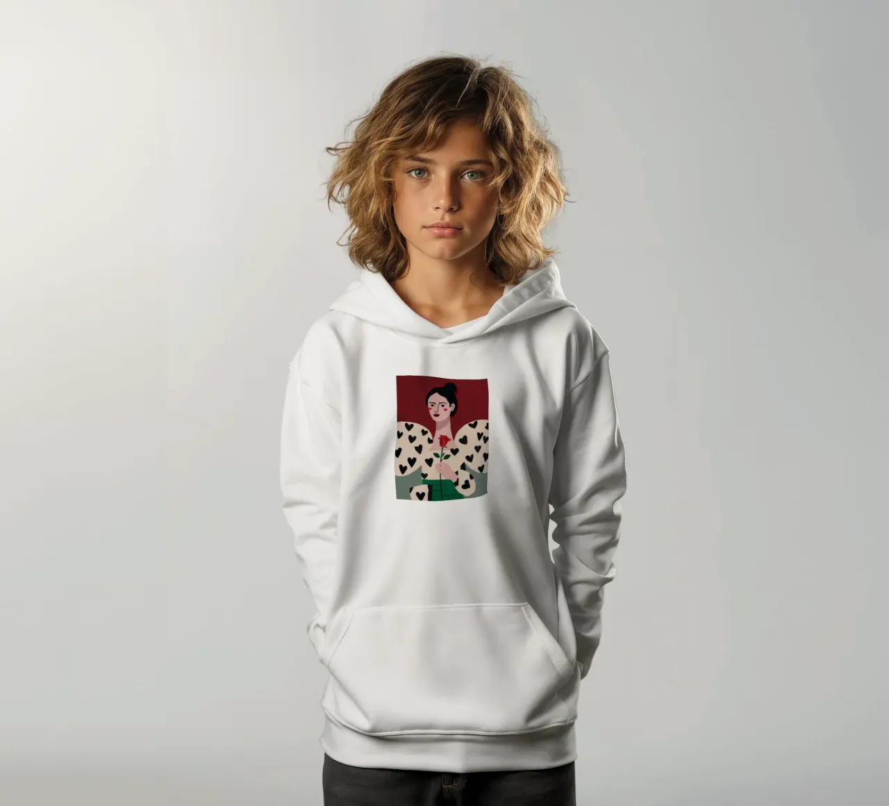 Amore a forma di cuore felpa bambino con cappuccio da Reds Jays