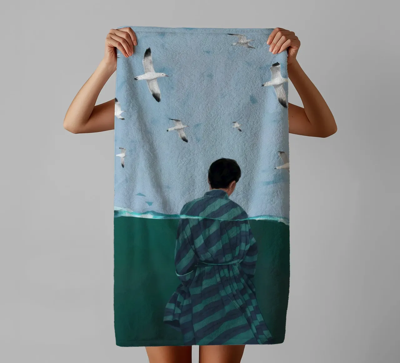 Seabird Solitude Song towel by Giant Foxs