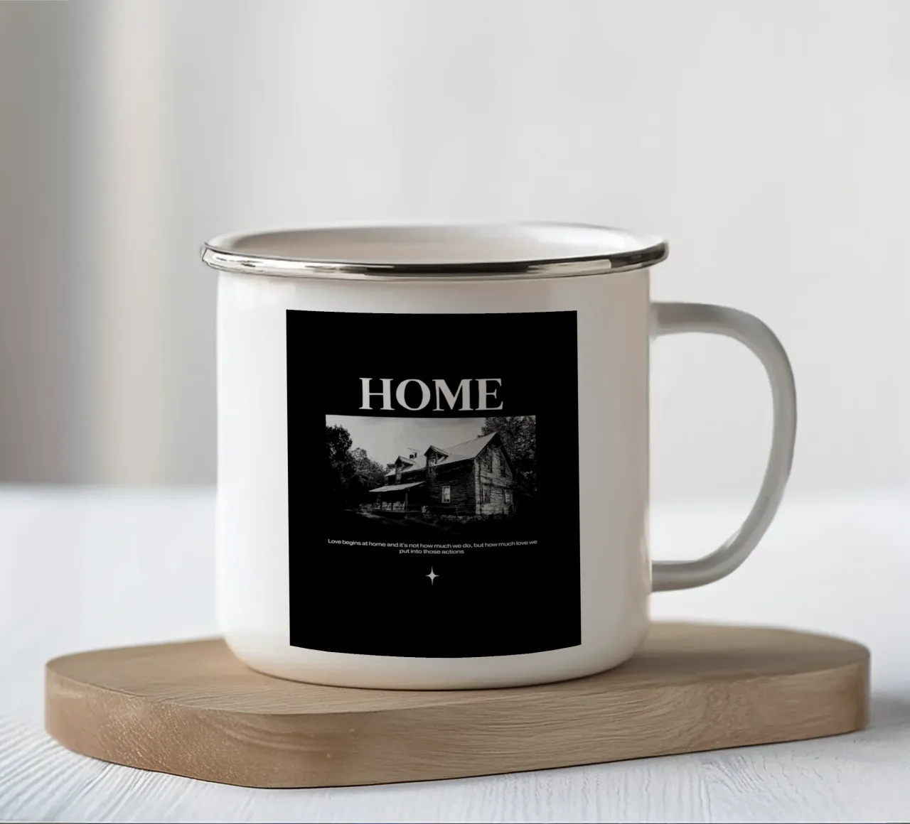 Casa tazza in smalto da Olivia Creator