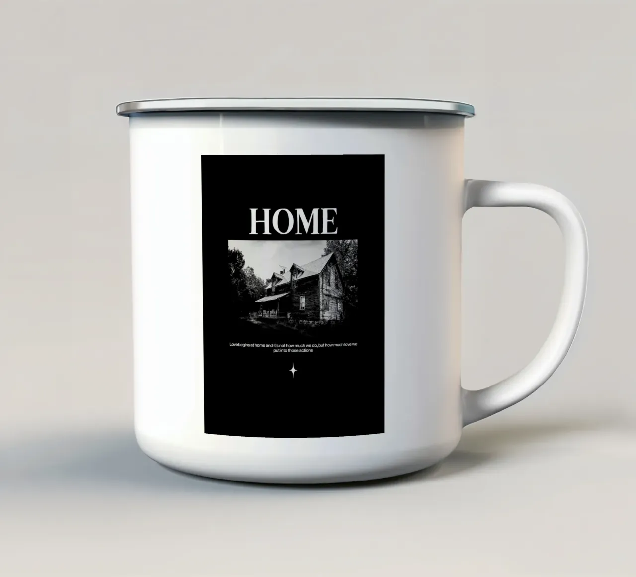 Casa tazza in smalto da Olivia Creator