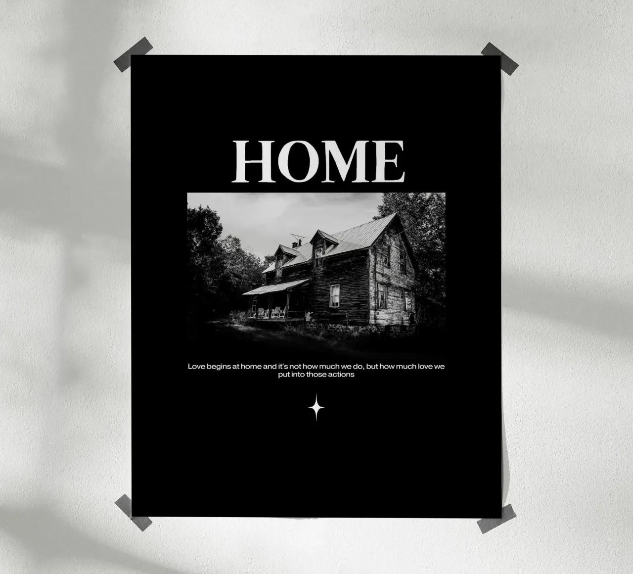Casa poster con telaio in plastica da Olivia Creator