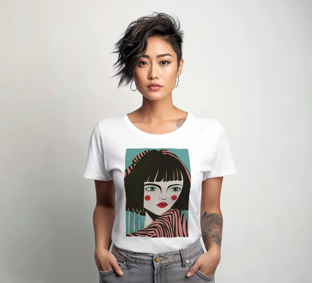 Intensità dello sguardo grafico t-shirt da donna da Reds Jays