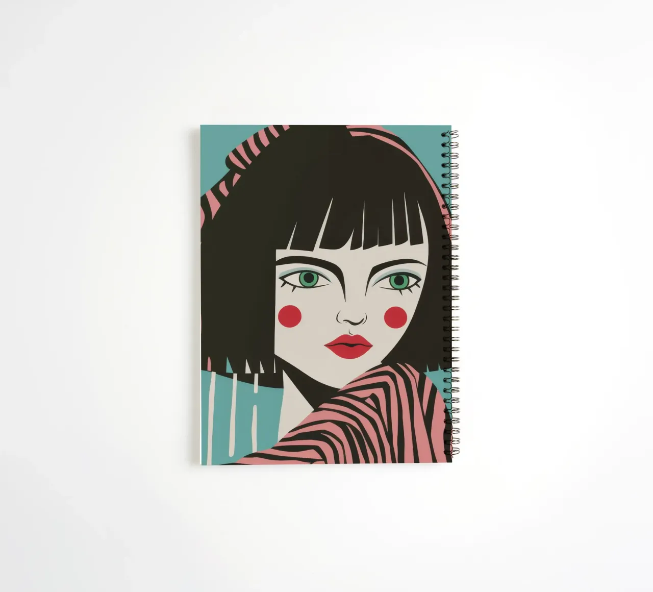 Graphic Gaze Intensity spiral notebook by Reds Jays