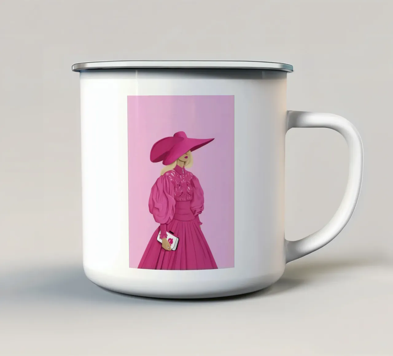 Il grande contegno di Magenta tazza in smalto da Rain Balance