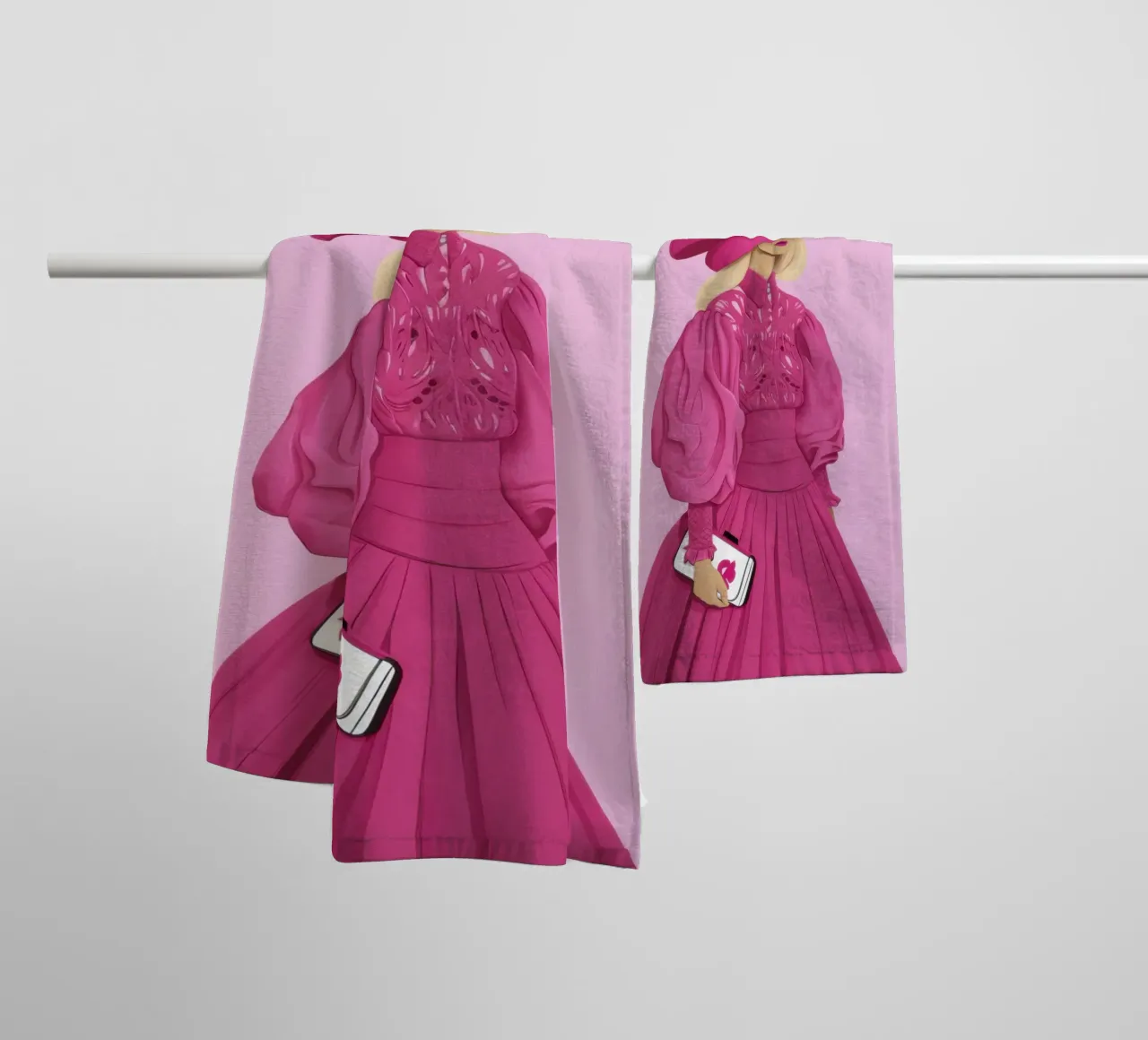Magenta's grootse houding badhanddoek van Rain Balance