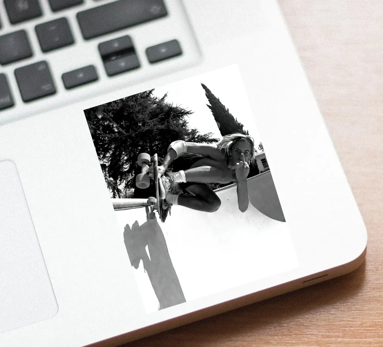 The F You Skateboard sticker by Black And White