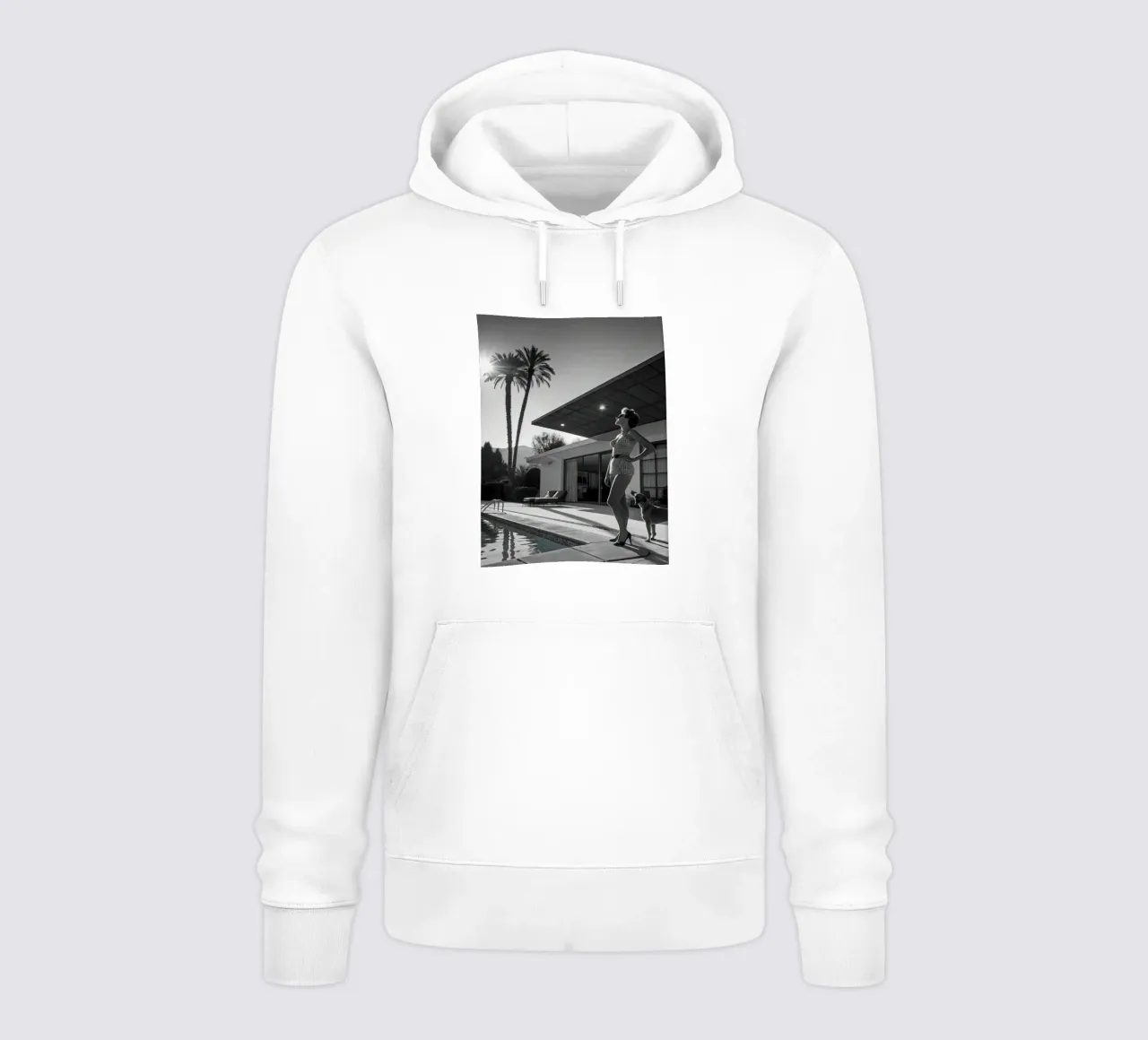 Medio Secolo Moderno felpa con cappuccio da Black And White