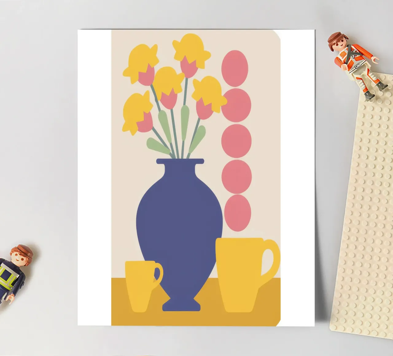 Cobalt Daffodil Still Life sticker sheet by Reds Jays