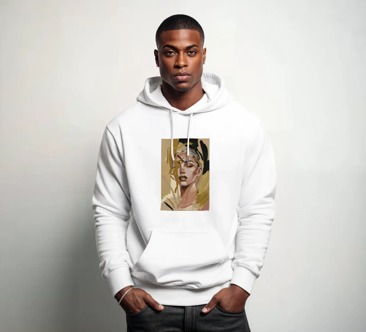 Sguardo frammentato Grazia felpa con cappuccio da Dream Gesso