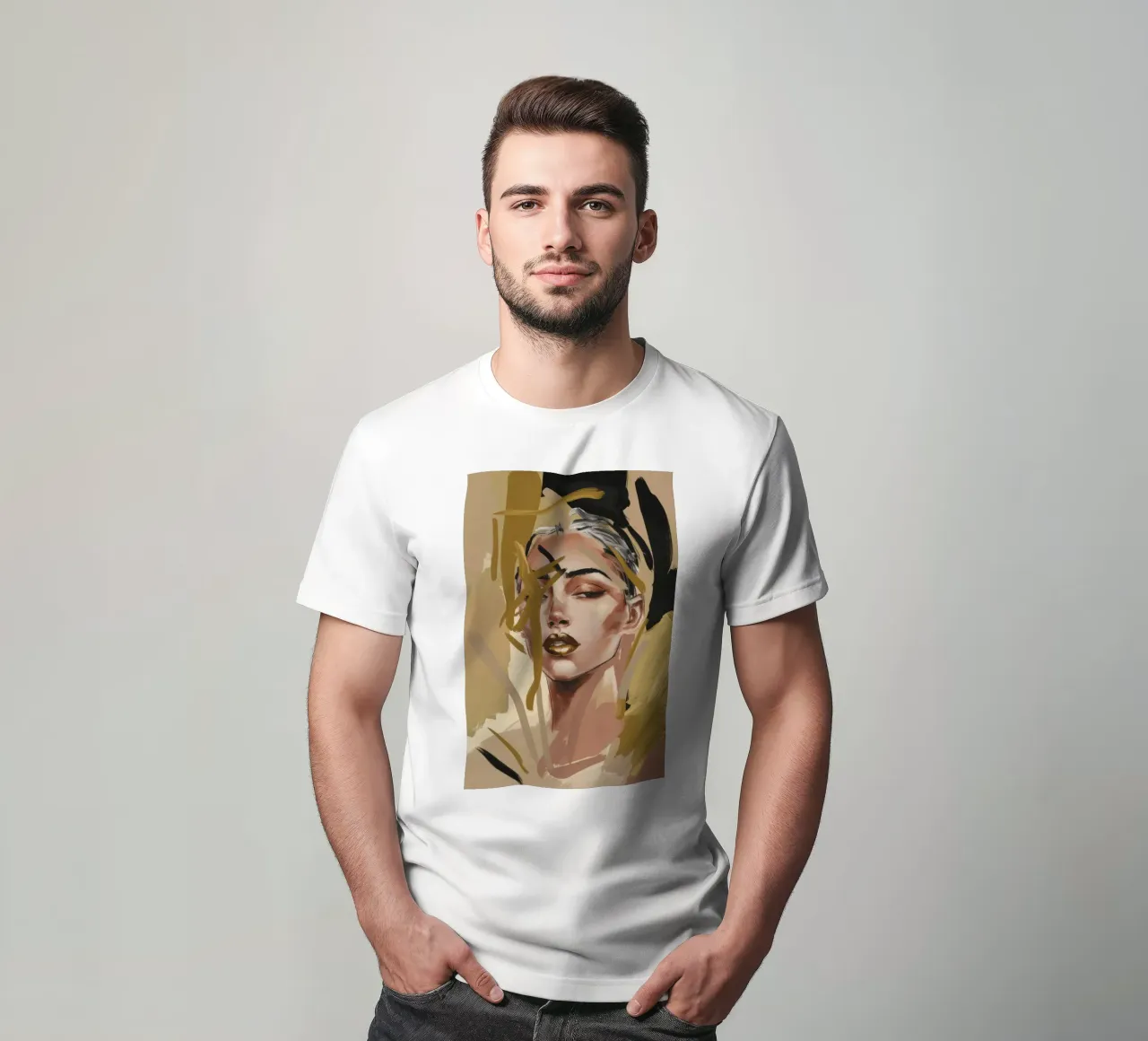 Gefragmenteerde blik Genade t-shirt van Dream Gesso