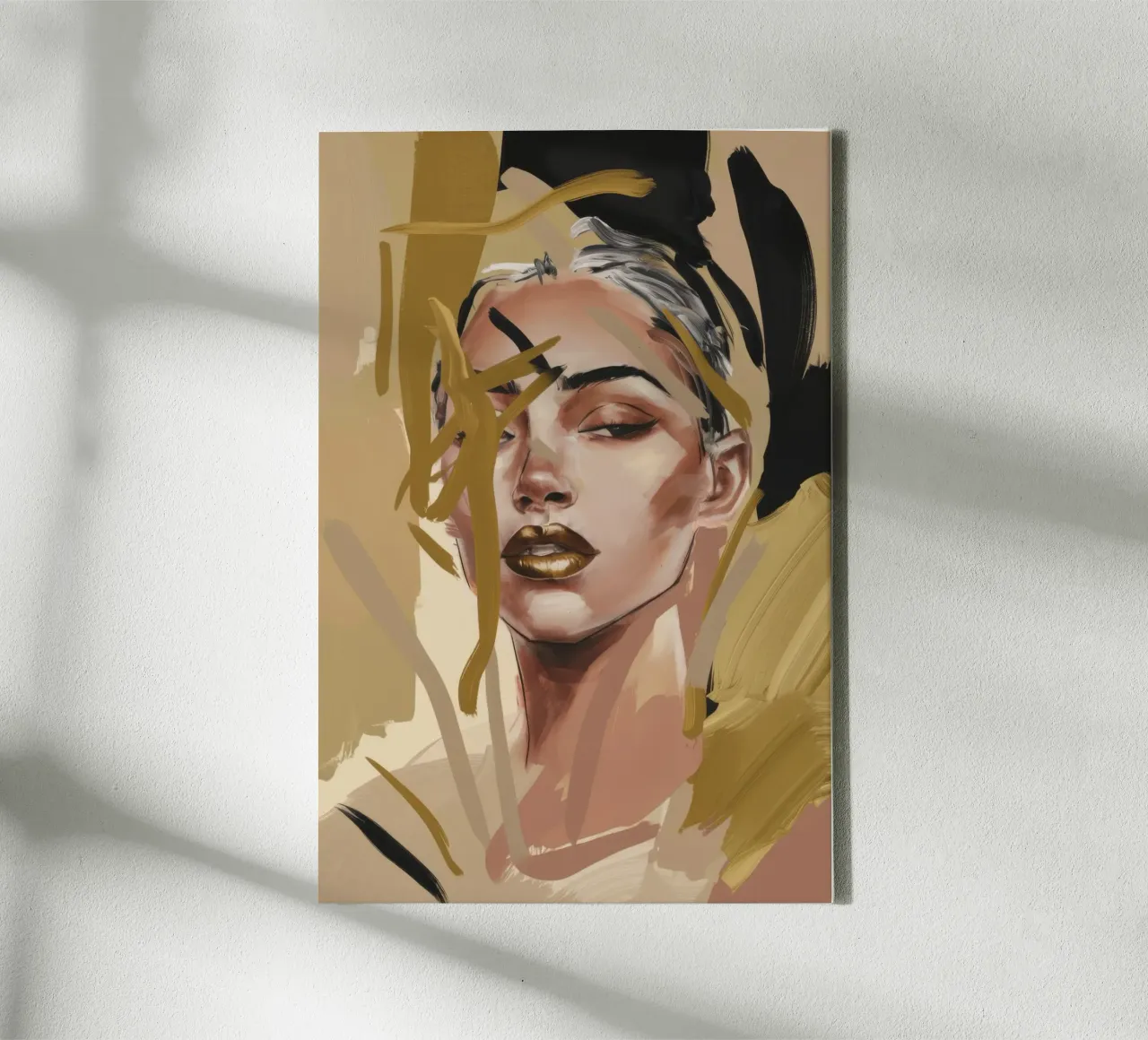 Gefragmenteerde blik Genade canvas met Baklijst van Dream Gesso
