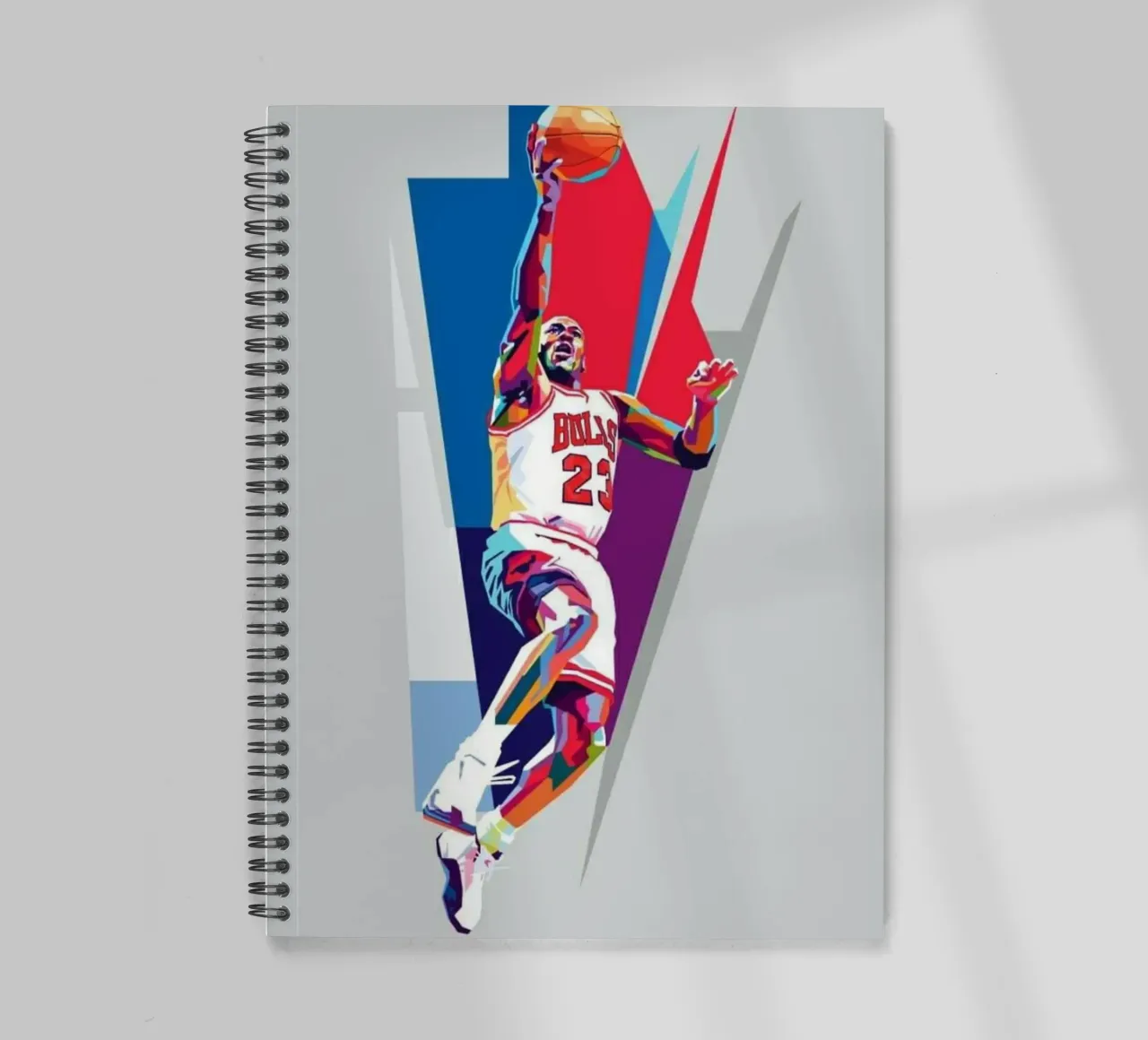 Michael Jordan pop art spiral notebook by Lembayung art