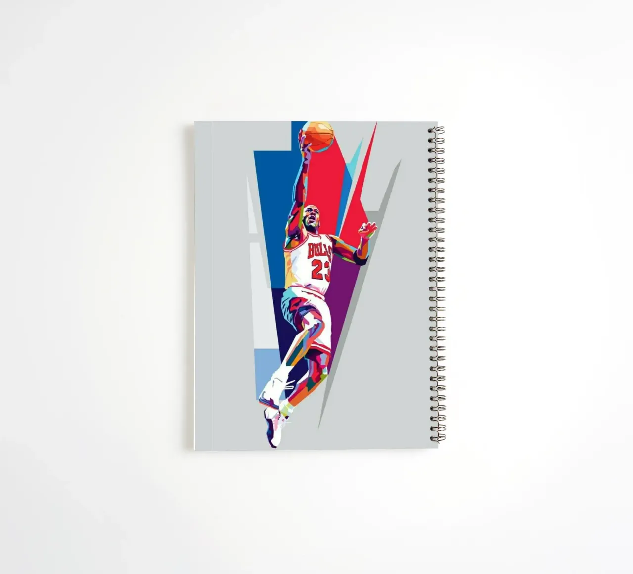 Michael Jordan pop art spiral notebook by Lembayung art