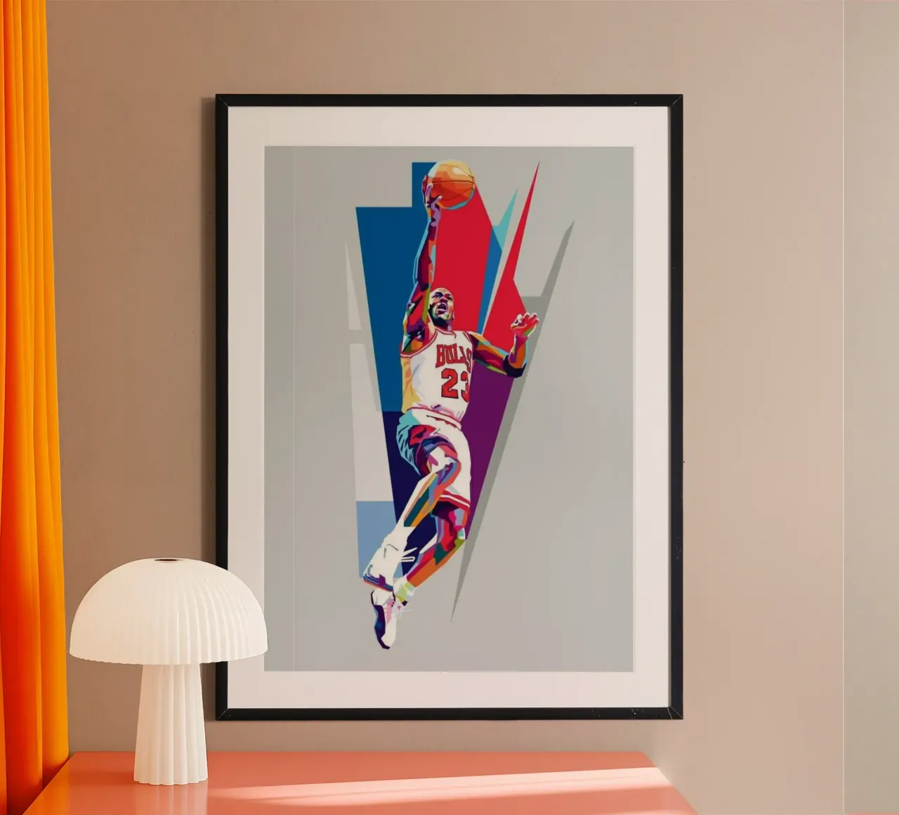 Michael Jordan pop art carta hahnemühle da Lembayung art
