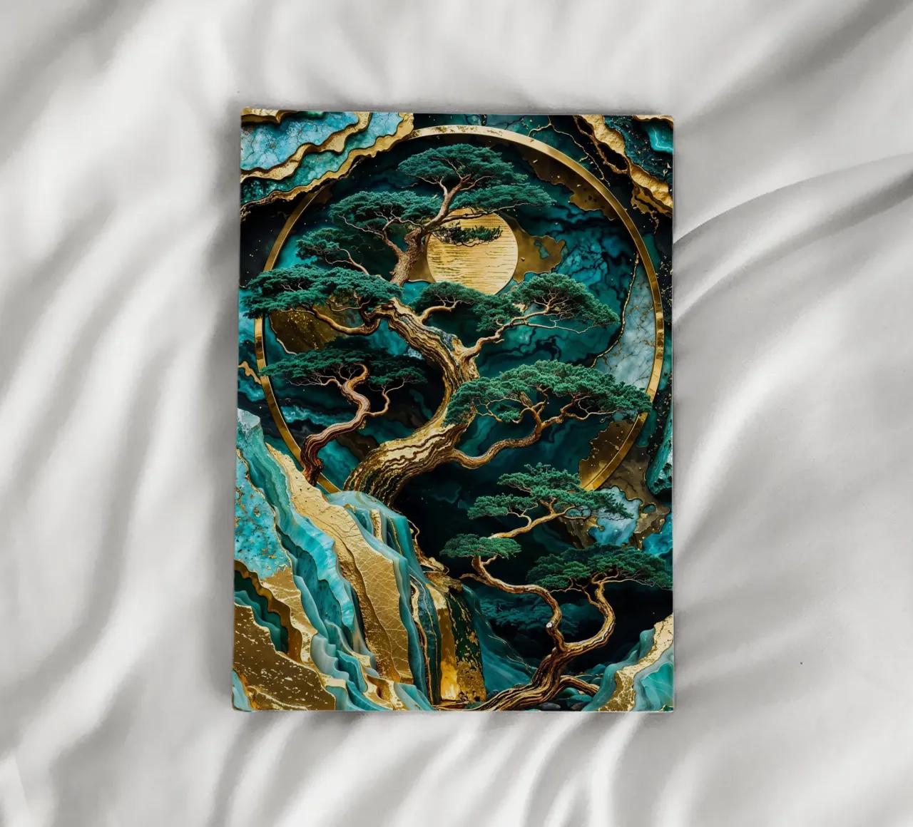 Lunar Forest Kintsugi Art notebook by Pixaverse