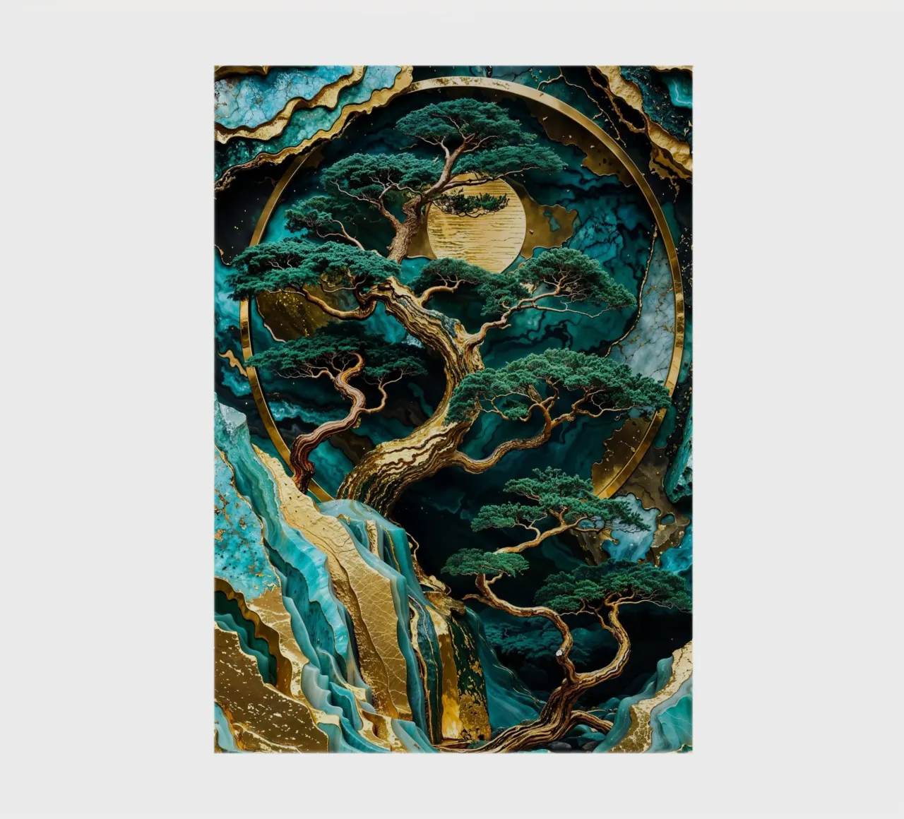 Lunar Forest Kintsugi Art notebook by Pixaverse