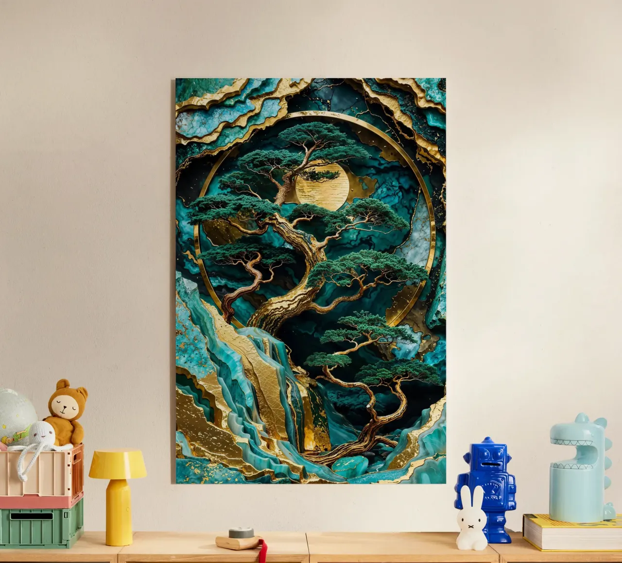Lunar Forest Kintsugi Art plexiglass da Pixaverse