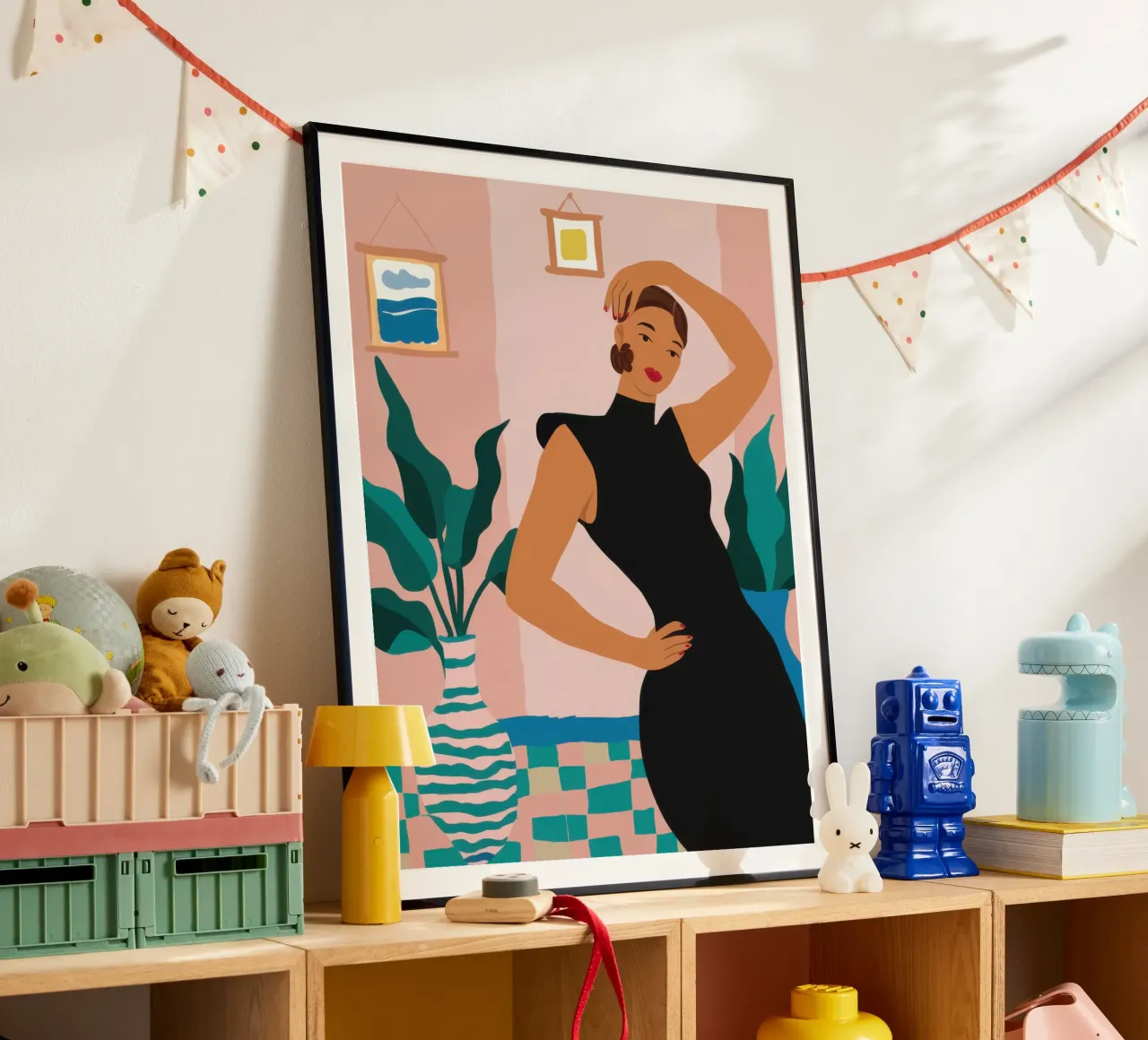 Vreugdevolle beweging dans hahnemühle van Dream Gesso