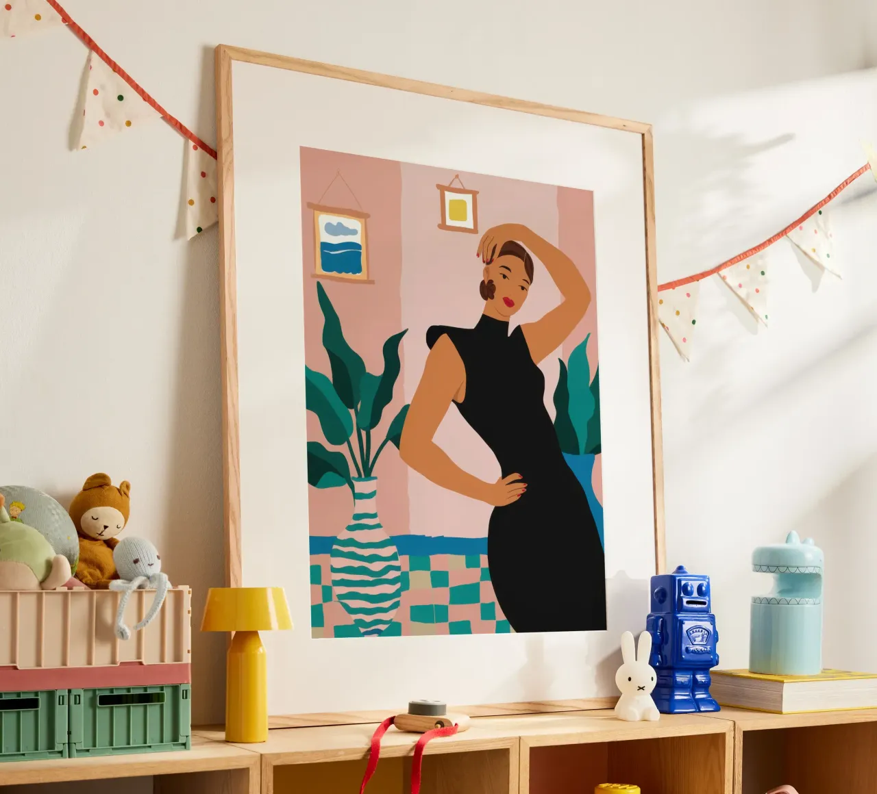 Vreugdevolle beweging dans hahnemühle van Dream Gesso