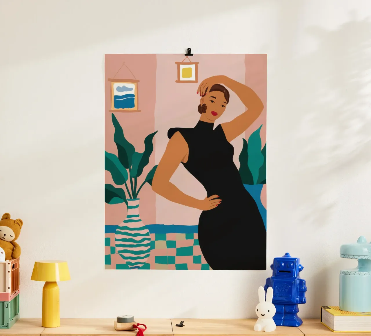 Vreugdevolle beweging dans hahnemühle van Dream Gesso