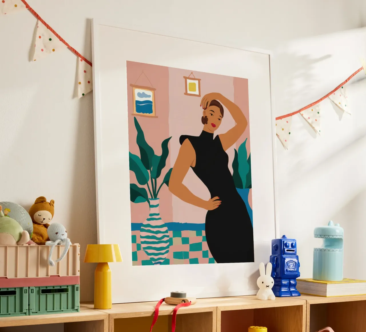 Vreugdevolle beweging dans hahnemühle van Dream Gesso