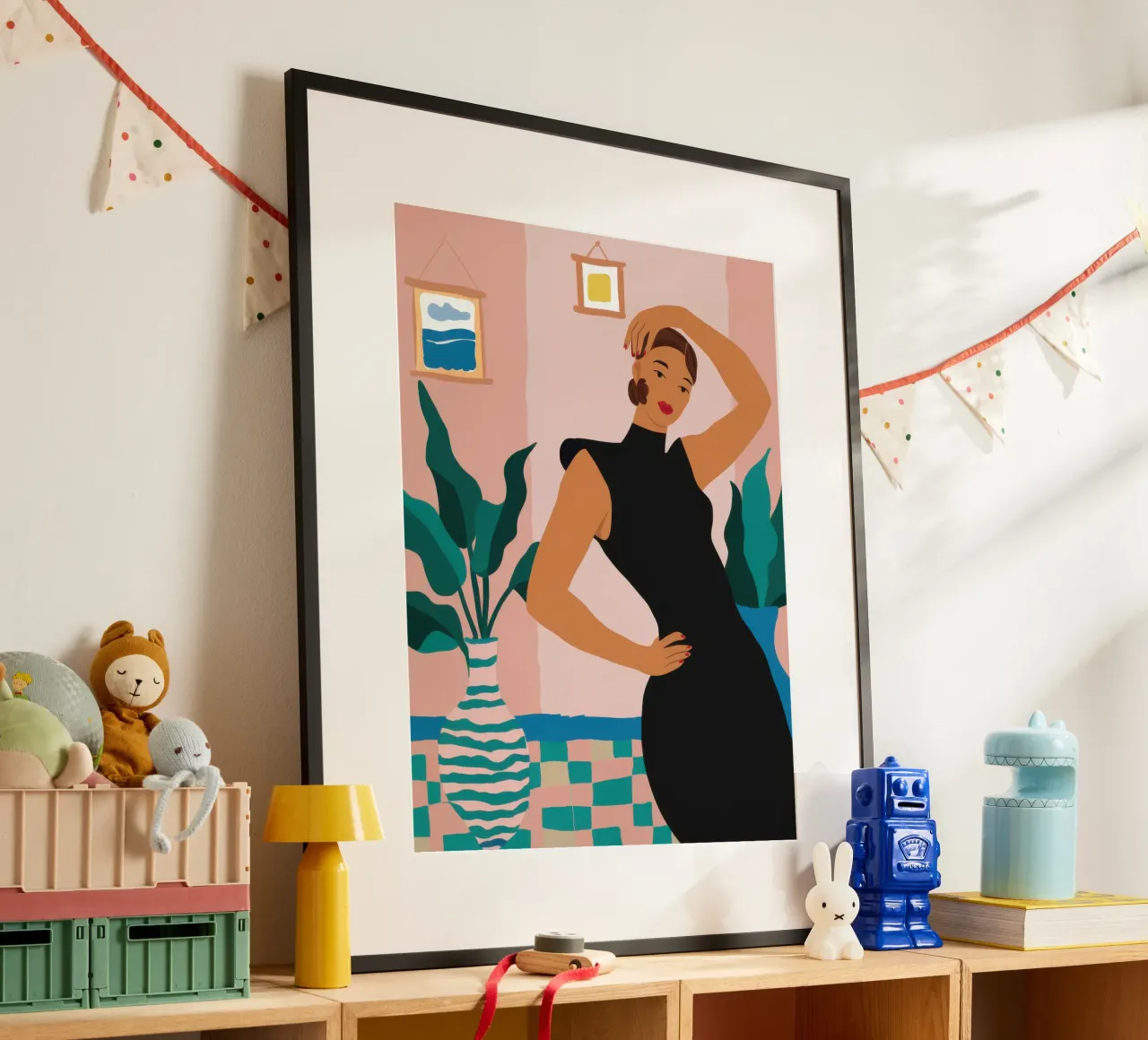 Vreugdevolle beweging dans hahnemühle van Dream Gesso