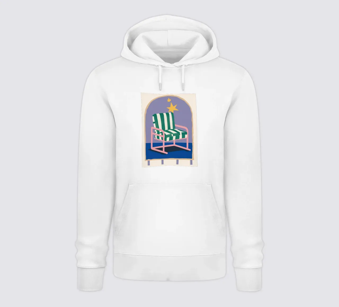 Sedile a strisce celesti felpa con cappuccio da Dream Gesso