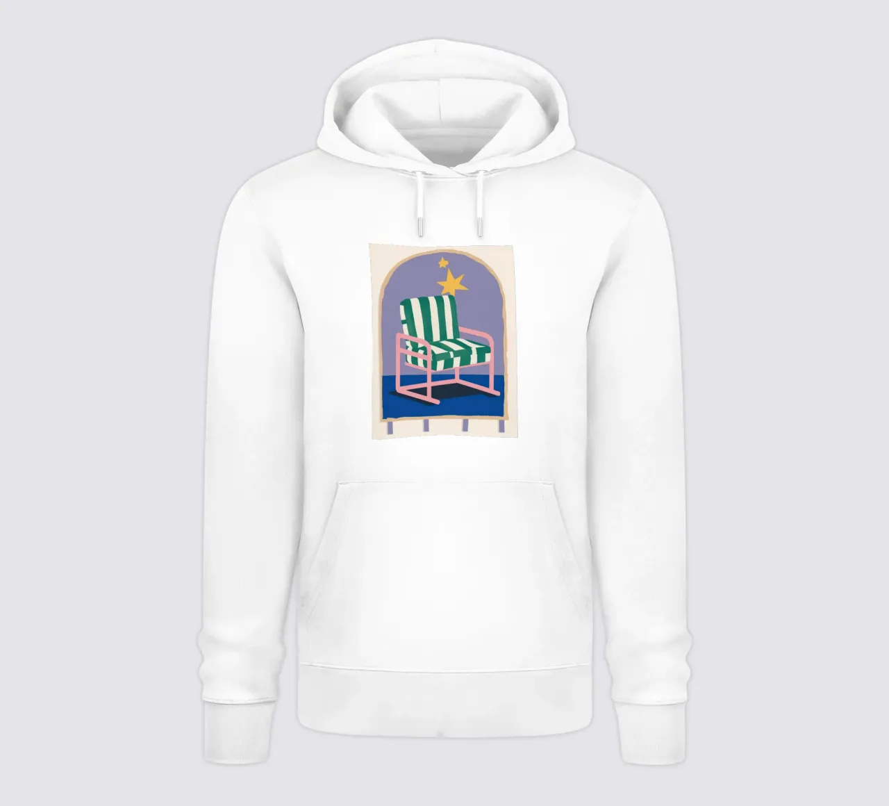 Sedile a strisce celesti felpa con cappuccio da Dream Gesso
