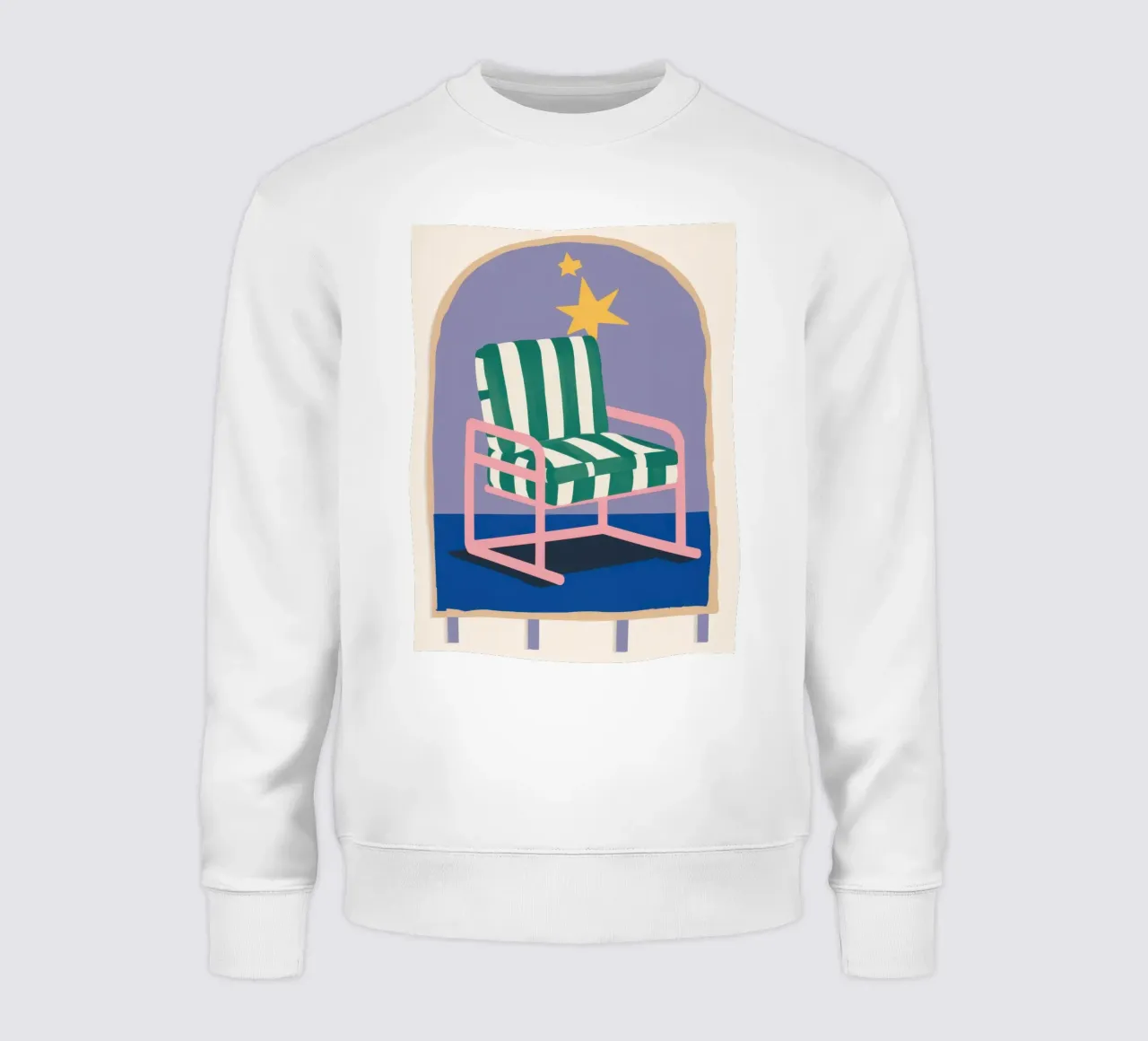 Sedile a strisce celesti felpa da Dream Gesso