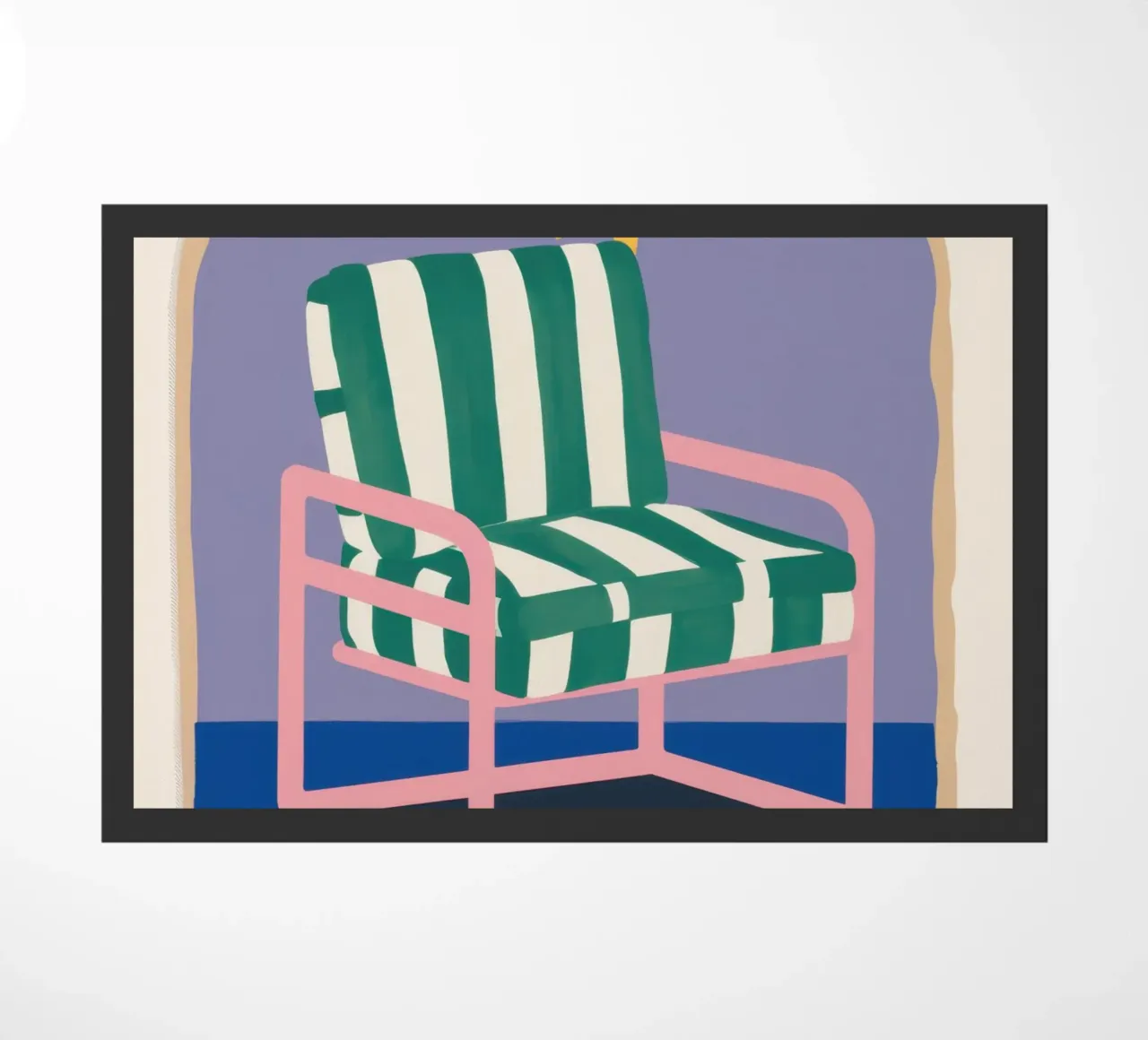 Sedile a strisce celesti zerbino da Dream Gesso