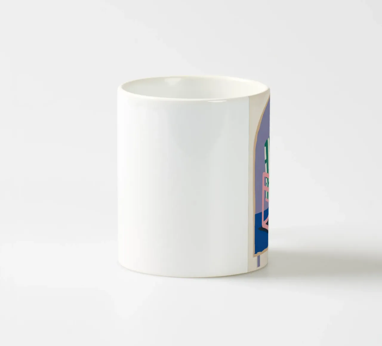 Sedile a strisce celesti tazza in ceramica da Dream Gesso