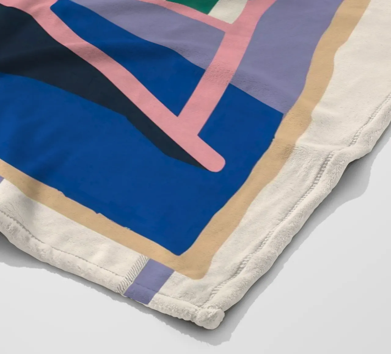 Sedile a strisce celesti coperta in pile da Dream Gesso