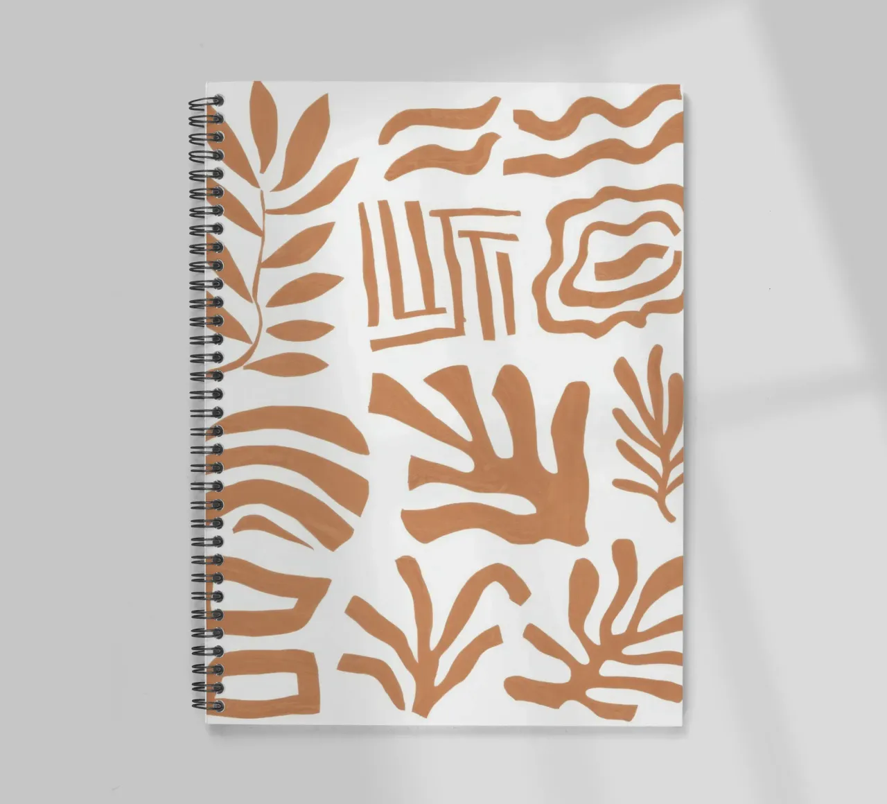 Terracotta Shape Dance spiral notebook by Reds Jays