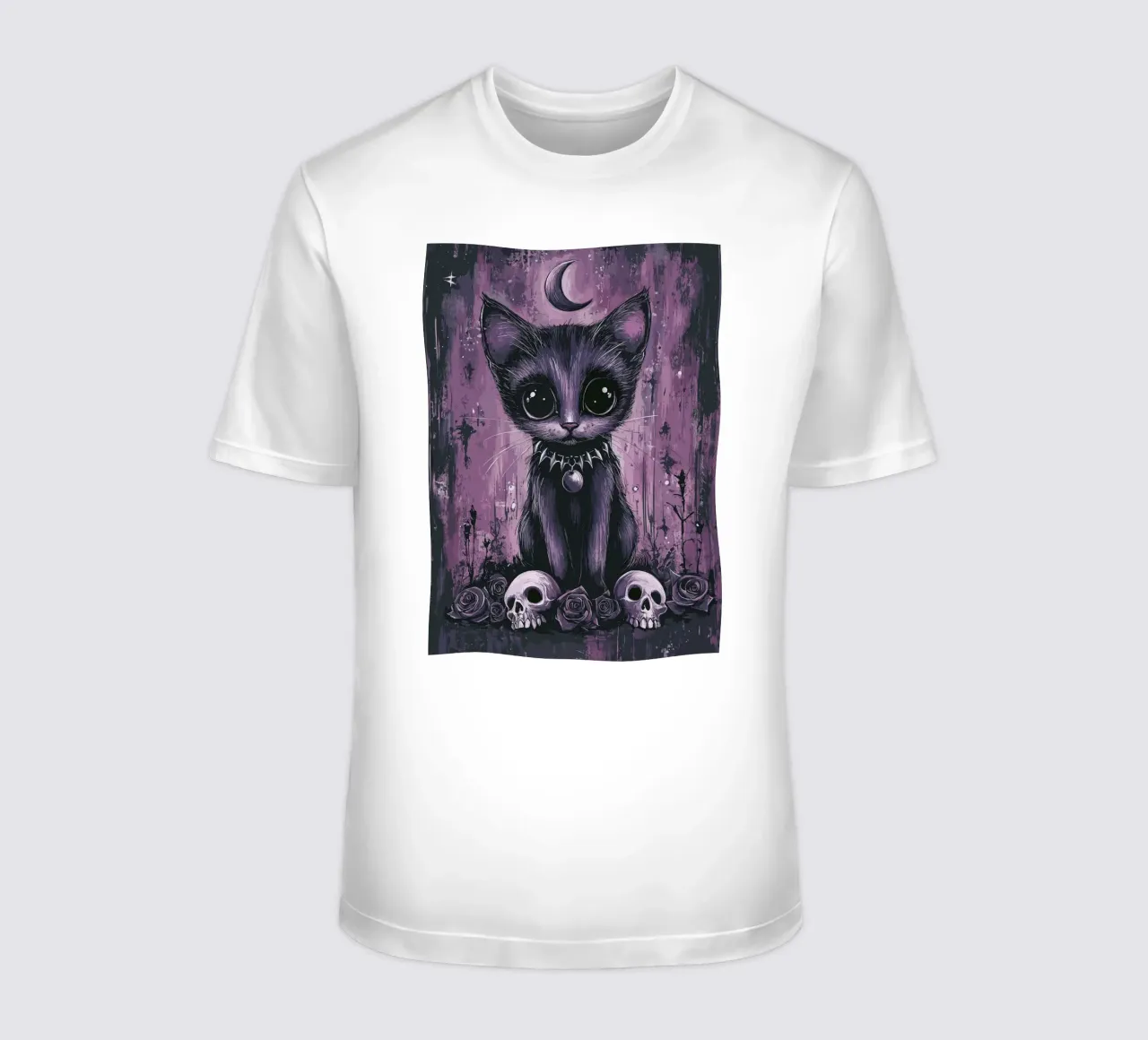 Gatto gotico dall'aspetto mistico t-shirt da pixelbull - medieval art and more