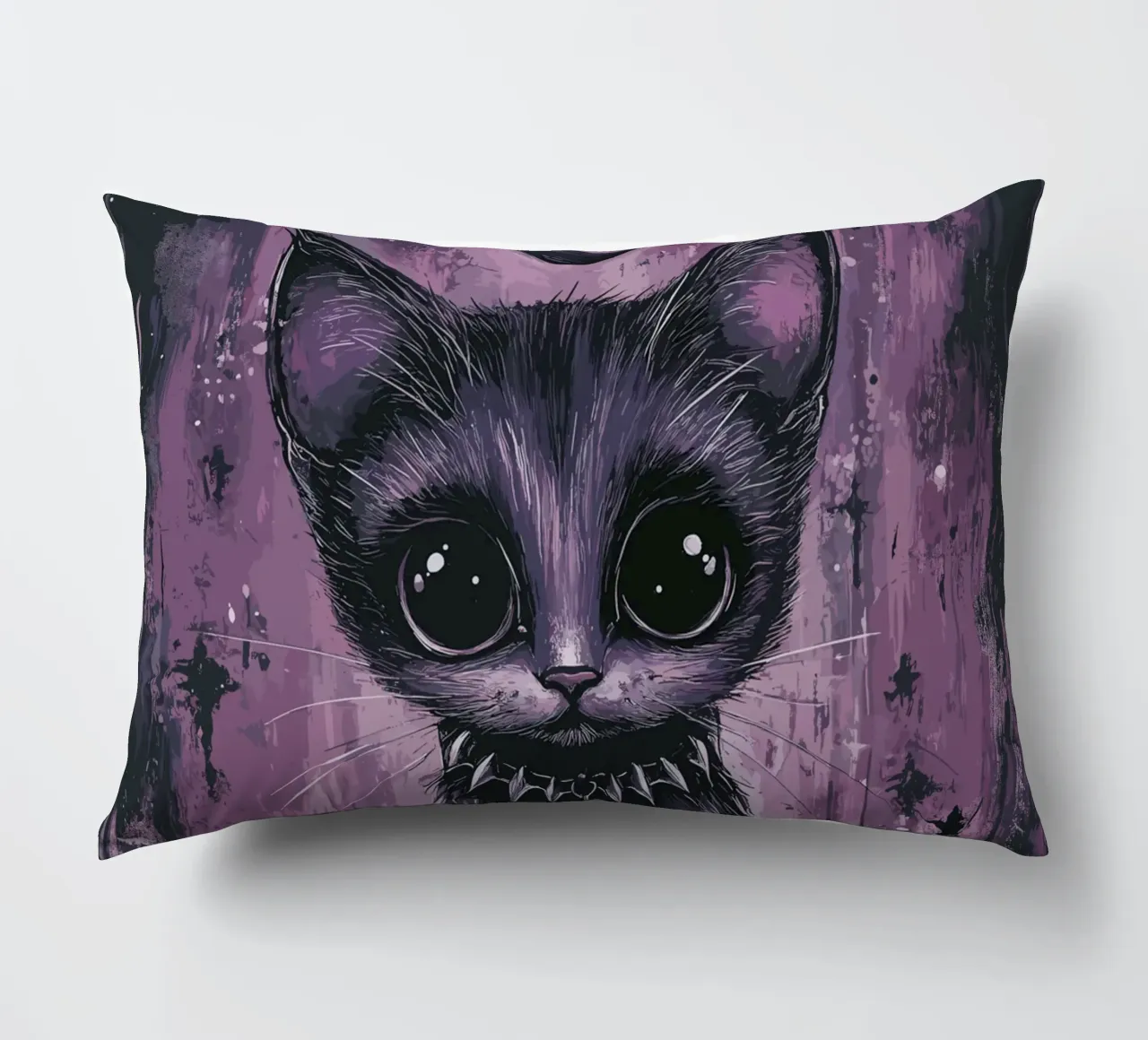 Gatto gotico dall'aspetto mistico cuscino da pixelbull - medieval art and more