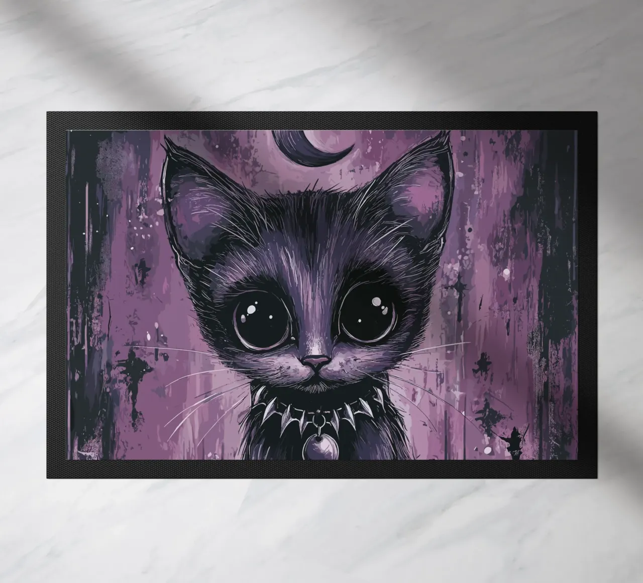 Gatto gotico dall'aspetto mistico zerbino da pixelbull - medieval art and more