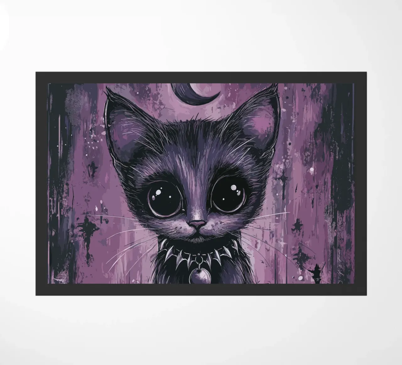 Gatto gotico dall'aspetto mistico zerbino da pixelbull - medieval art and more