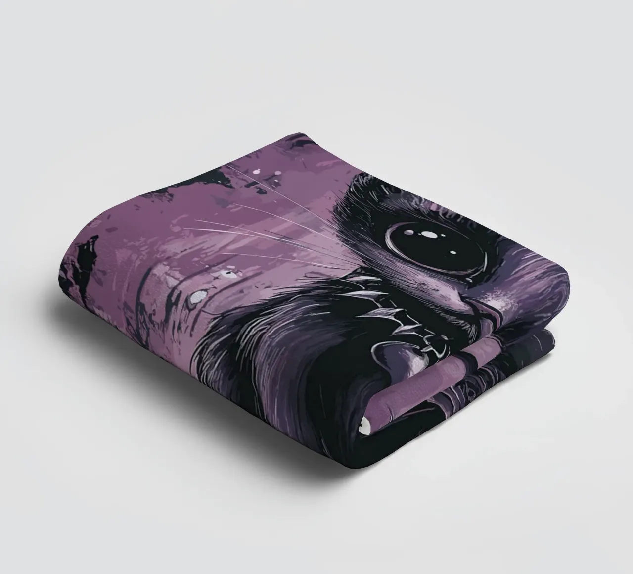 Gothic cat with a mystical look towel by pixelbull - medieval art and more