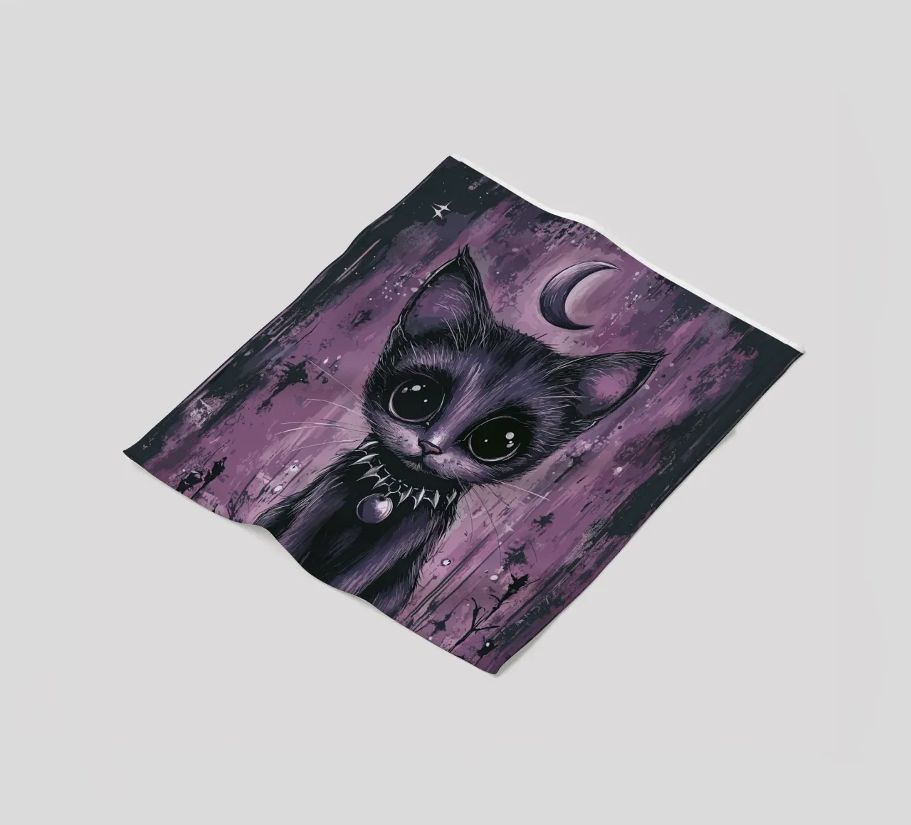 Gatto gotico dall'aspetto mistico coperta in pile da pixelbull - medieval art and more
