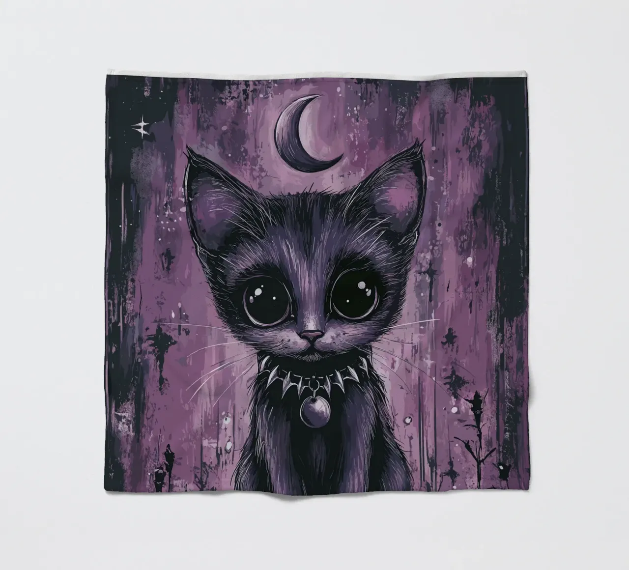 Gatto gotico dall'aspetto mistico coperta in pile da pixelbull - medieval art and more