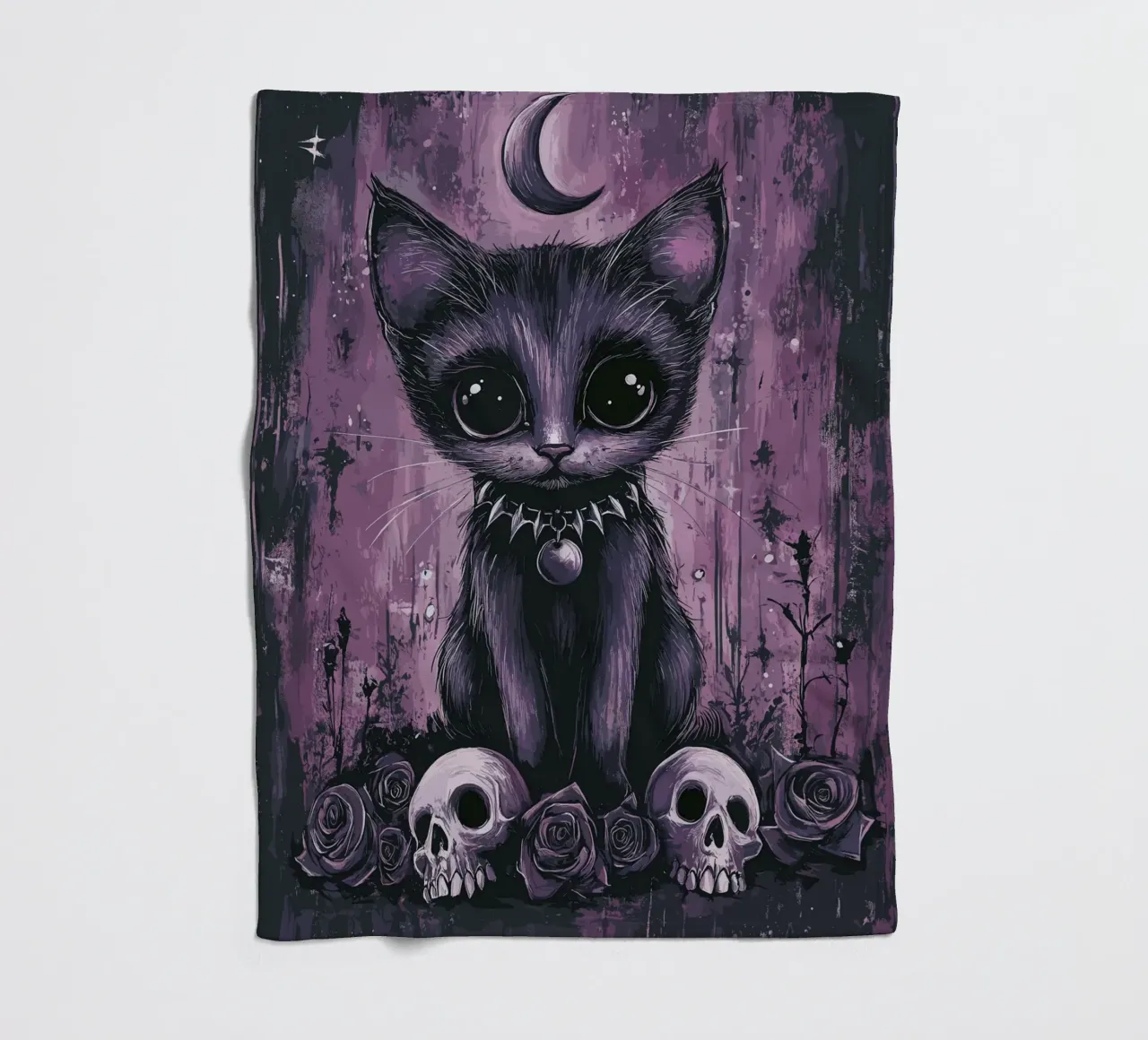Gatto gotico dall'aspetto mistico coperta in pile da pixelbull - medieval art and more