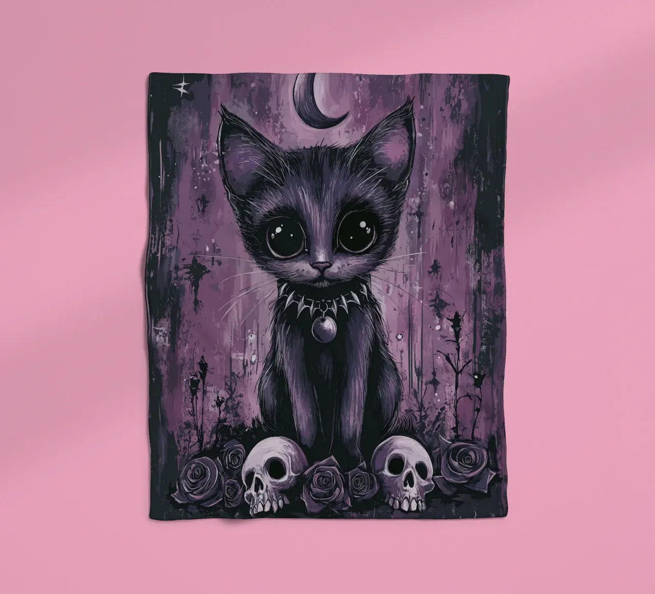 Gatto gotico dall'aspetto mistico coperta in pile da pixelbull - medieval art and more