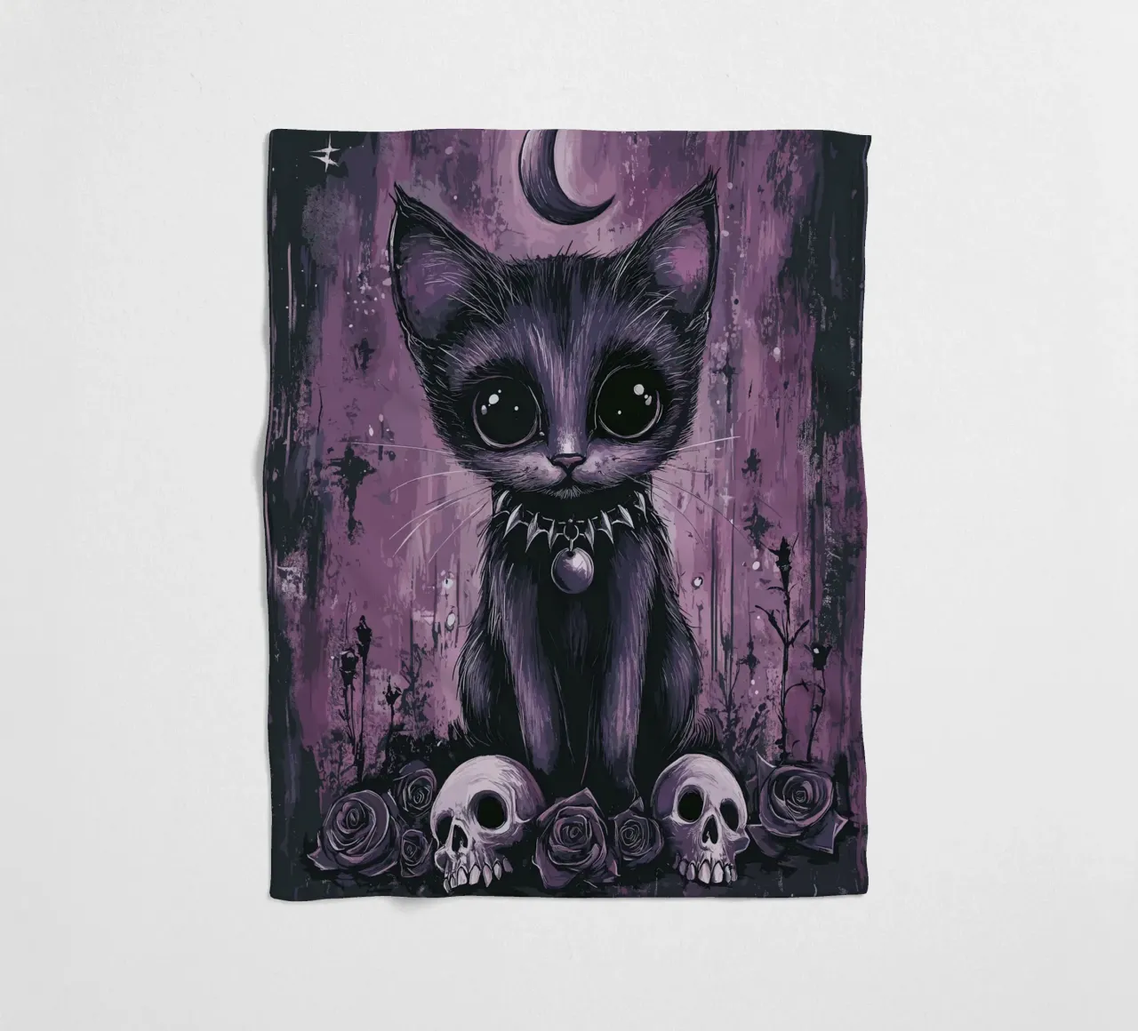 Gatto gotico dall'aspetto mistico coperta in pile da pixelbull - medieval art and more