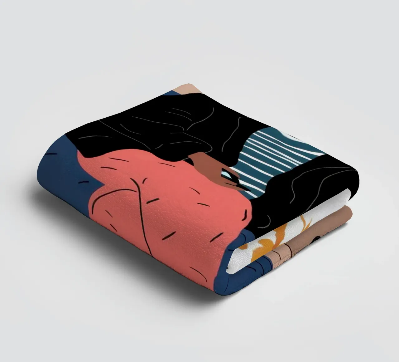 Cerulean Sofa Contemplation towel by Reds Jays