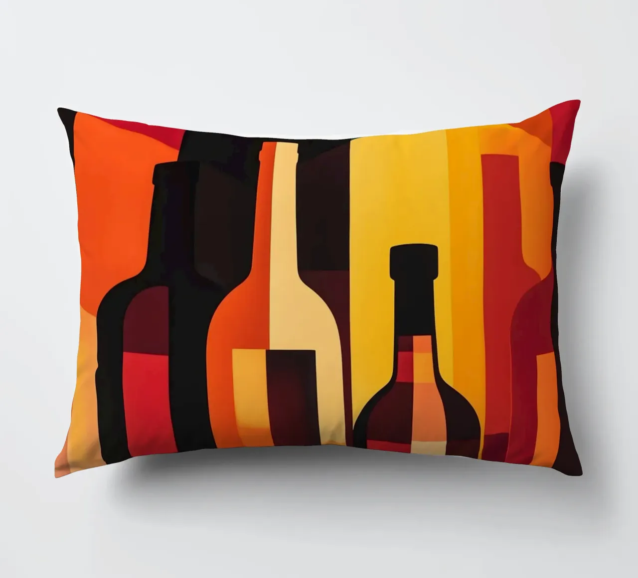 Bottiglie colorate in luce d'ombra cuscino da pixelbull - medieval art and more